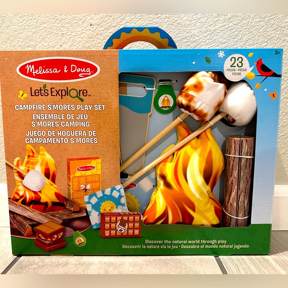 NEW Melissa & Doug Let's Explore Campfire S'mores Play Set